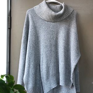 Grey Turtleneck Sweater